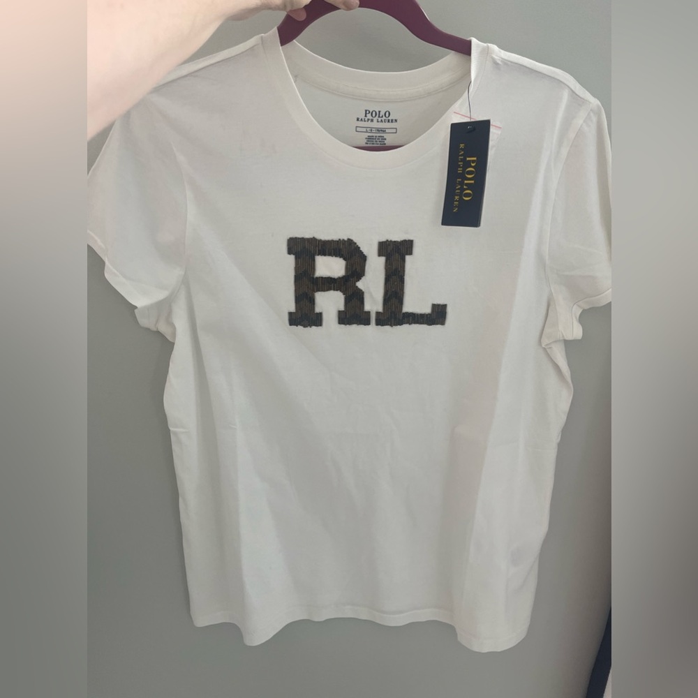 Beaded Monogram T-shirt in Cotton Jersey